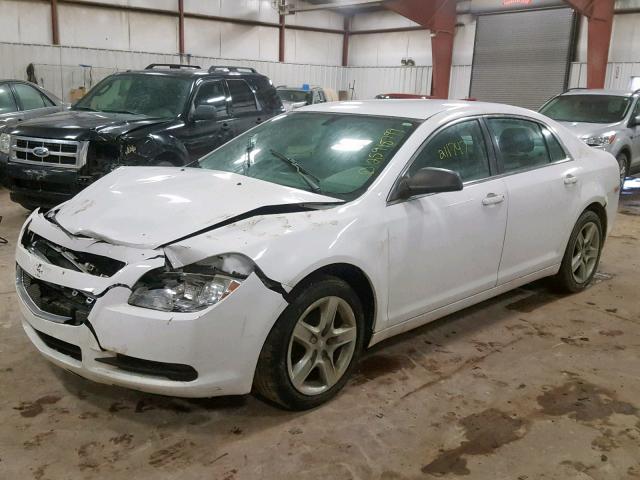 1G1ZA5EU8BF375415 - 2011 CHEVROLET MALIBU LS WHITE photo 2