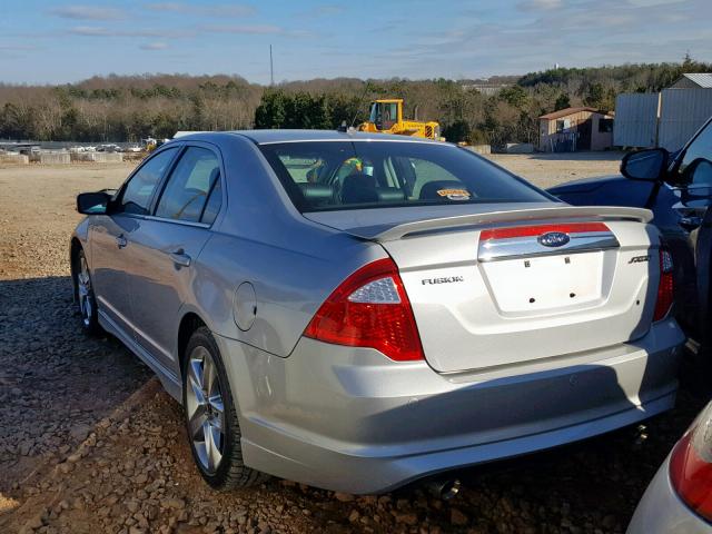 3FAHP0KC7AR301653 - 2010 FORD FUSION SPO SILVER photo 3