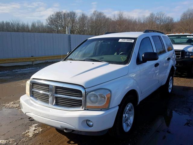 1D8HB48N74F235388 - 2004 DODGE DURANGO SL WHITE photo 2