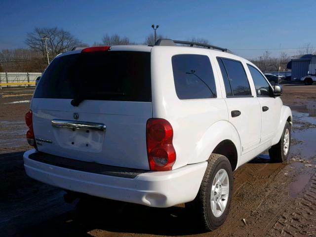 1D8HB48N74F235388 - 2004 DODGE DURANGO SL WHITE photo 4