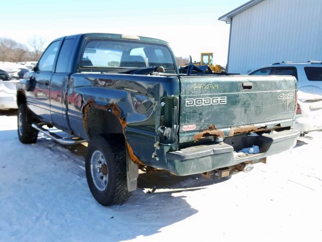 1B7KF23Z2YJ127805 - 2000 DODGE RAM 2500 GREEN photo 3