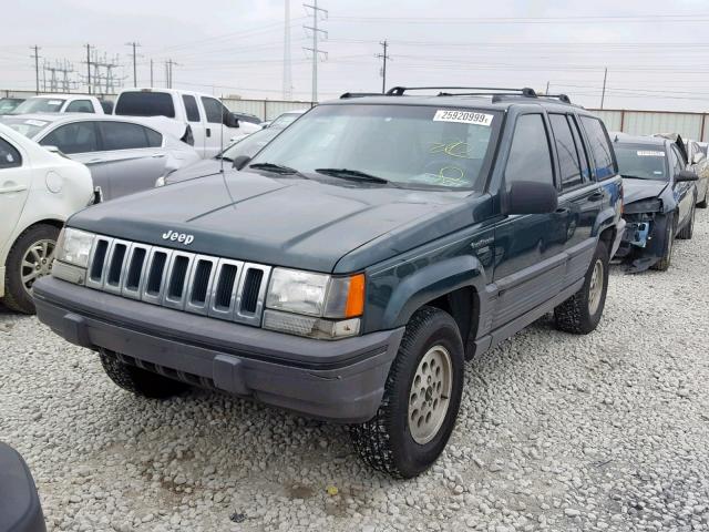 1J4GZ58S5SC706285 - 1995 JEEP GRAND CHER GREEN photo 2