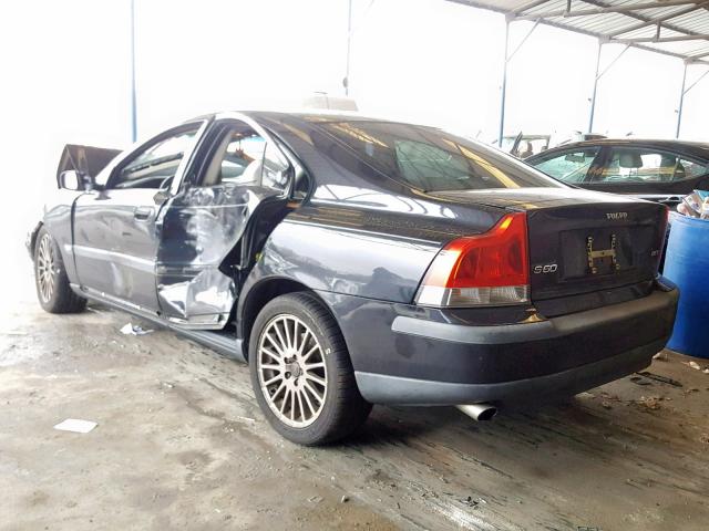 YV1RS59V742402177 - 2004 VOLVO S60 2.5T BLACK photo 3