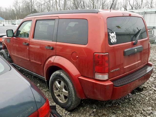 1D8GT28K68W112125 - 2008 DODGE NITRO SXT RED photo 3