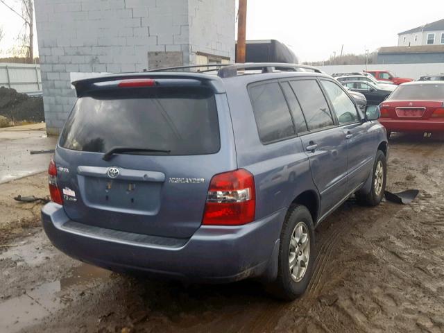 JTEEP21A570224696 - 2007 TOYOTA HIGHLANDER BLUE photo 4