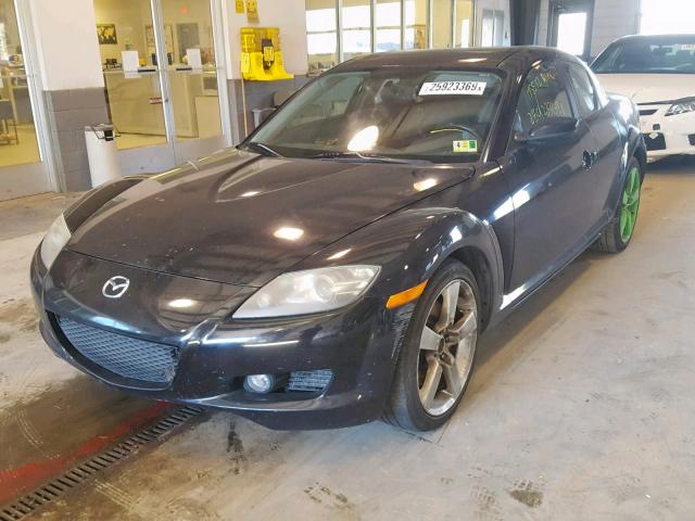 JM1FE173940122654 - 2004 MAZDA RX8 BLACK photo 2