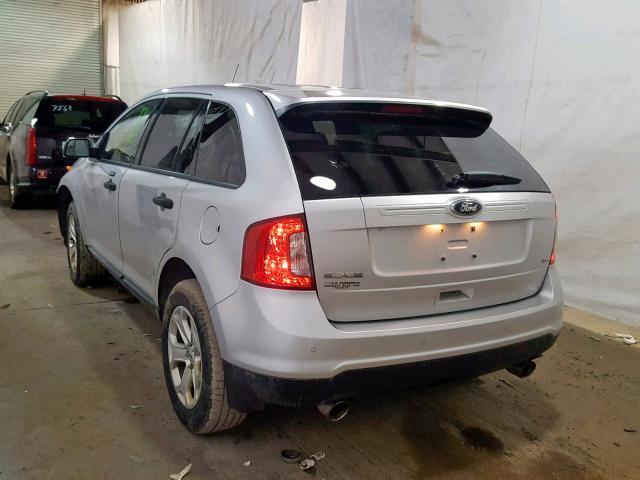 2FMDK4GC6EBB51333 - 2014 FORD EDGE SE SILVER photo 3