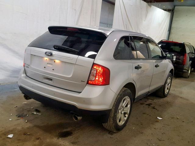 2FMDK4GC6EBB51333 - 2014 FORD EDGE SE SILVER photo 4