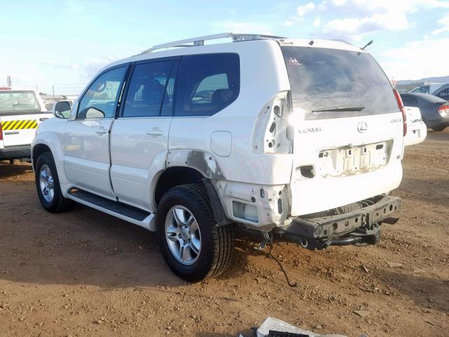 JTJBT20X440058205 - 2004 LEXUS GX 470 WHITE photo 3