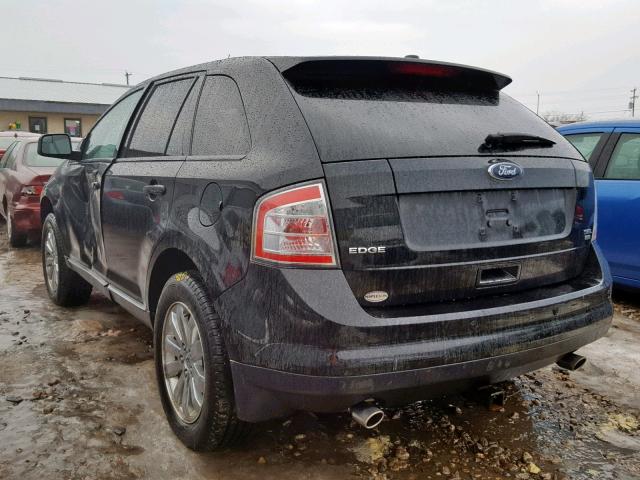 2FMDK4JC1ABA89181 - 2010 FORD EDGE SEL BLACK photo 3