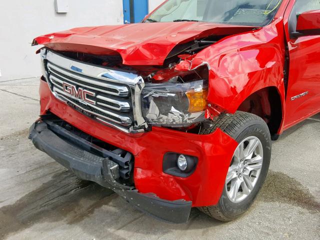 1GTG5CEN9K1134007 - 2019 GMC CANYON SLE RED photo 9