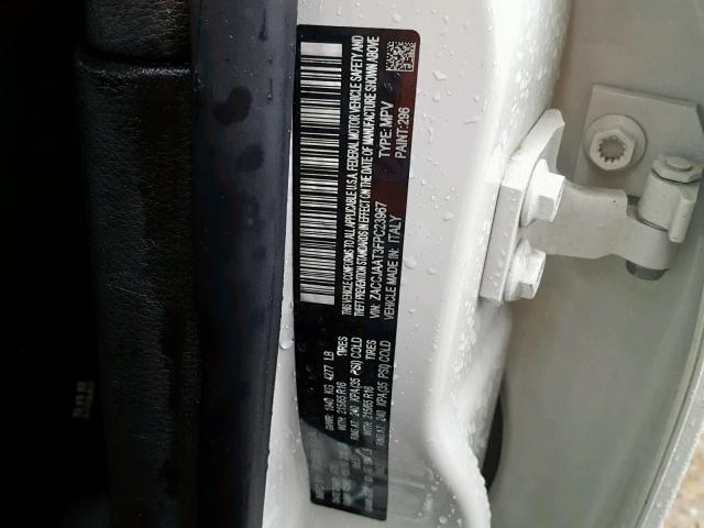 ZACCJAAT3FPC23967 - 2015 JEEP RENEGADE S WHITE photo 10