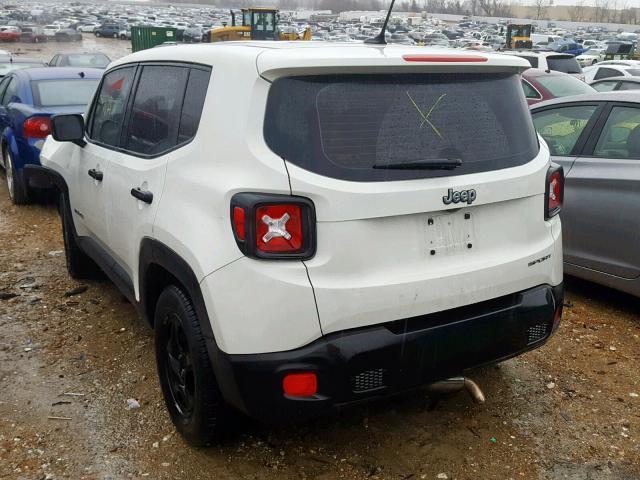 ZACCJAAT3FPC23967 - 2015 JEEP RENEGADE S WHITE photo 3