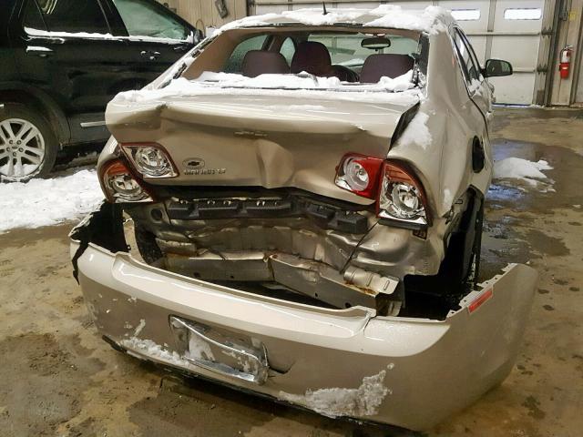 1G1ZC5E11BF259246 - 2011 CHEVROLET MALIBU 1LT ოქროსფერი ფოტო 9