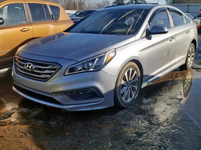 5NPE34AF8FH061907 - 2015 HYUNDAI SONATA SPO GRAY photo 2