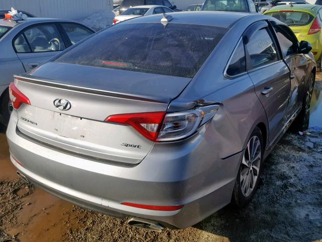 5NPE34AF8FH061907 - 2015 HYUNDAI SONATA SPO GRAY photo 4