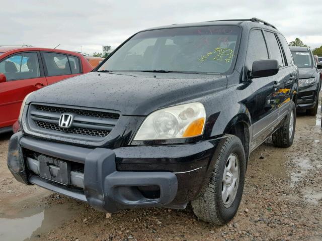 2HKYF18105H540785 - 2005 HONDA PILOT LX BLACK photo 2