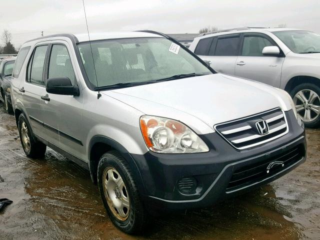 JHLRD78576C042227 - 2006 HONDA CR-V LX SILVER photo 1