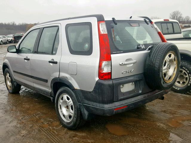 JHLRD78576C042227 - 2006 HONDA CR-V LX SILVER photo 3