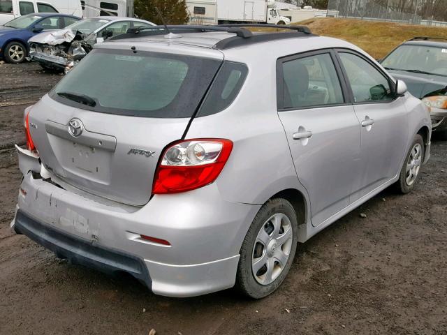 2T1KU4EE2AC390521 - 2010 TOYOTA COROLLA MA SILVER photo 4