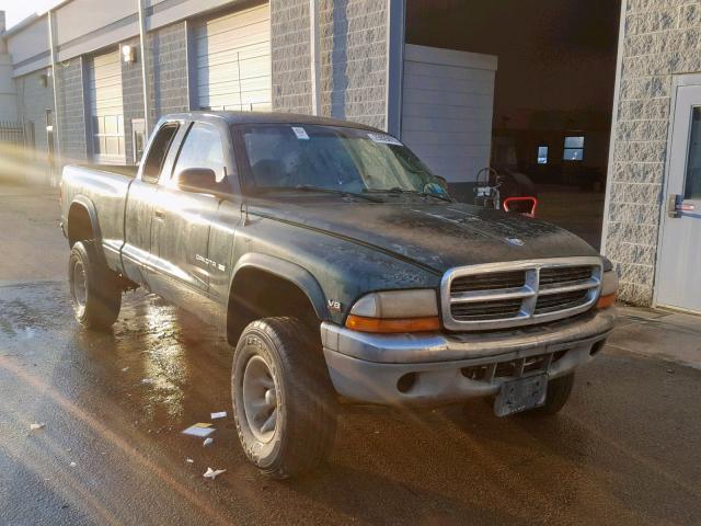 1B7GG22N9YS512581 - 2000 DODGE DAKOTA GREEN photo 1