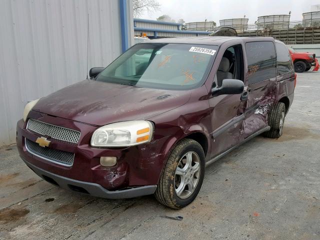 1GNDV23157D180332 - 2007 CHEVROLET UPLANDER L MAROON photo 2