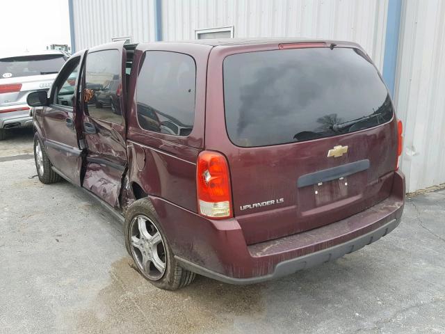 1GNDV23157D180332 - 2007 CHEVROLET UPLANDER L MAROON photo 3