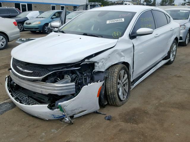 1C3CCCAB2FN741594 - 2015 CHRYSLER 200 LIMITE WHITE photo 2