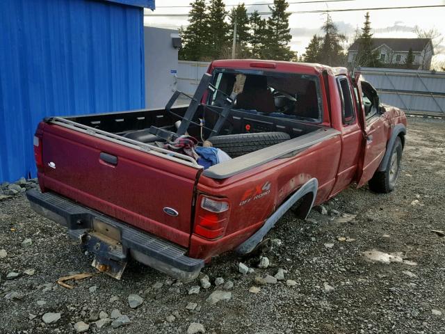 1FTZR45E34PA23553 - 2004 FORD RANGER SUP RED photo 4