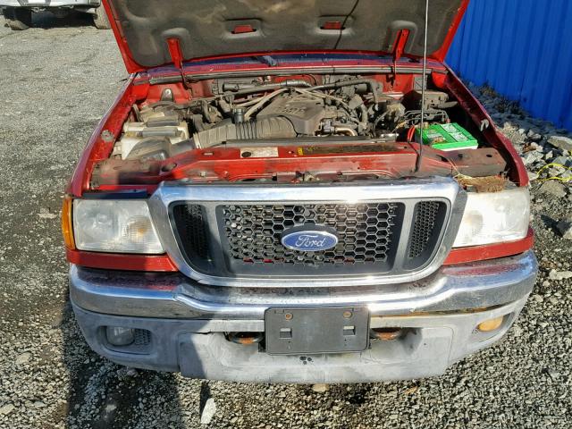 1FTZR45E34PA23553 - 2004 FORD RANGER SUP RED photo 7