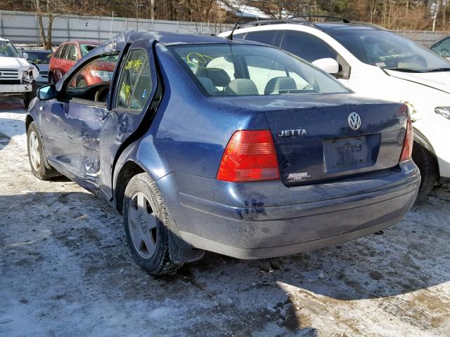 3VWSP69M21M226288 - 2001 VOLKSWAGEN JETTA GLS BLUE photo 3