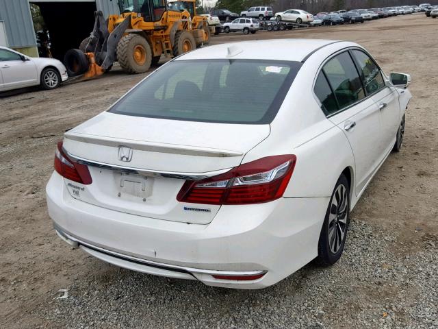 JHMCR6F37HC003123 - 2017 HONDA ACCORD HYB WHITE photo 4