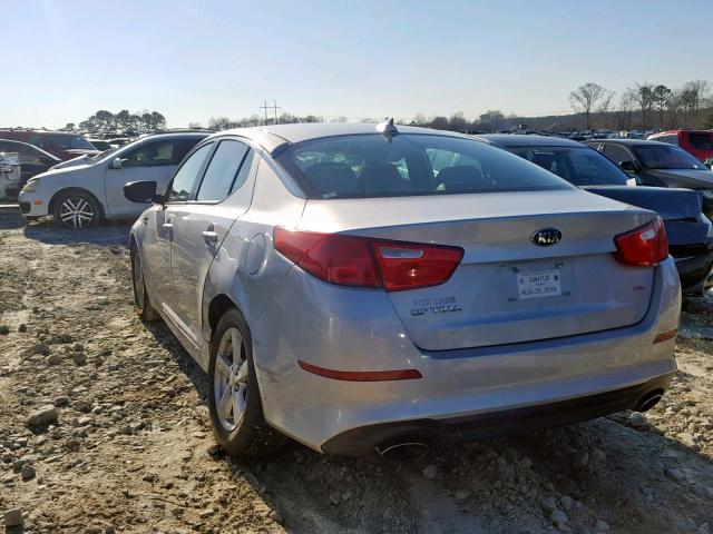 5XXGM4A78EG321022 - 2014 KIA OPTIMA LX SILVER photo 3