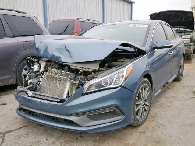 5NPE34AB1FH144107 - 2015 HYUNDAI SONATA SPO GRAY photo 2