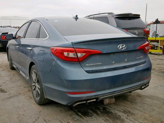 5NPE34AB1FH144107 - 2015 HYUNDAI SONATA SPO GRAY photo 3