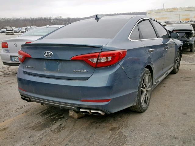 5NPE34AB1FH144107 - 2015 HYUNDAI SONATA SPO GRAY photo 4