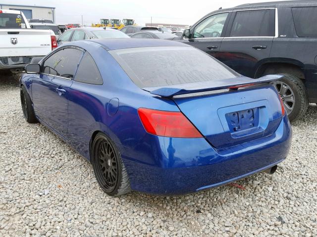 2HGFG21536H702721 - 2006 HONDA CIVIC SI BLUE photo 3