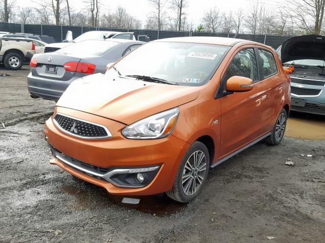 ML32A5HJ5JH002476 - 2018 MITSUBISHI MIRAGE GT ORANGE photo 2