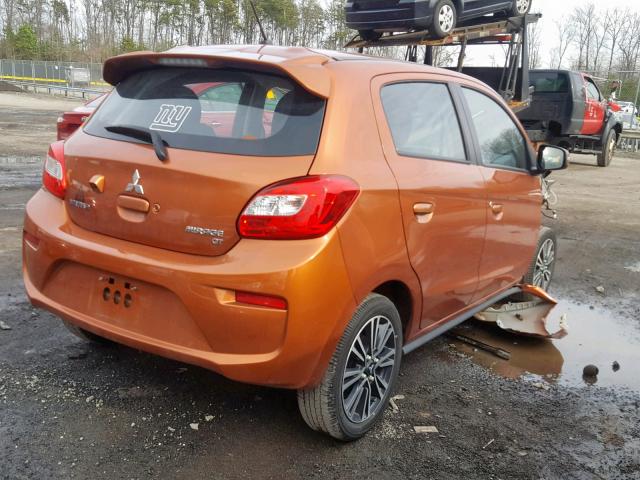 ML32A5HJ5JH002476 - 2018 MITSUBISHI MIRAGE GT ORANGE photo 4