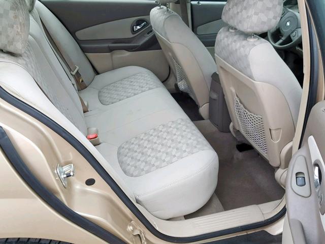 1G1ZT54874F104802 - 2004 CHEVROLET MALIBU LS ოქროსფერი ფოტო 6