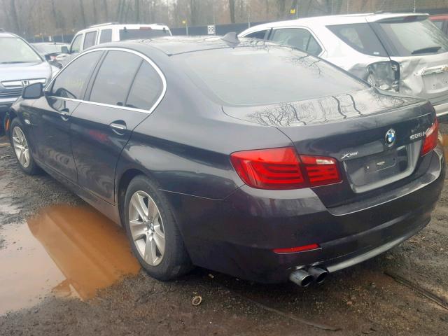 WBAXH5C56DDW15188 - 2013 BMW 528 XI BLACK photo 3