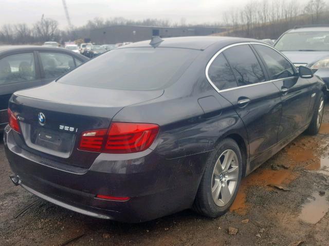 WBAXH5C56DDW15188 - 2013 BMW 528 XI BLACK photo 4