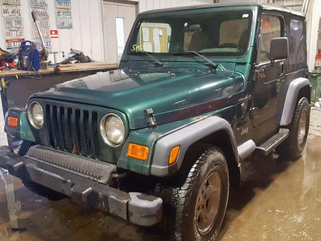 1J4FA29P91P356968 - 2001 JEEP WRANGLER / GREEN photo 2