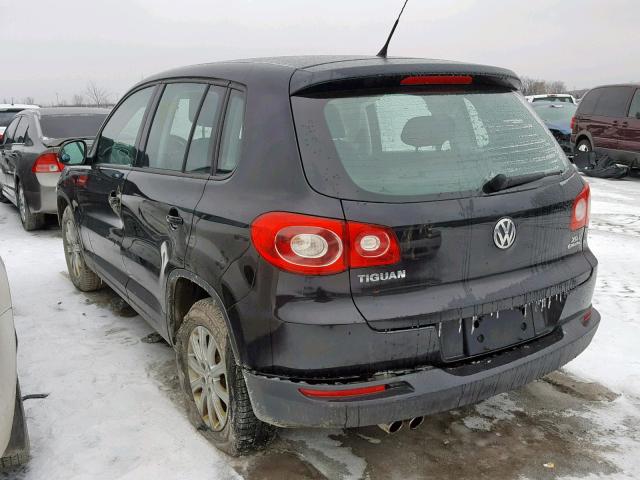 WVGBV7AX3AW527412 - 2010 VOLKSWAGEN TIGUAN SE BLACK photo 3