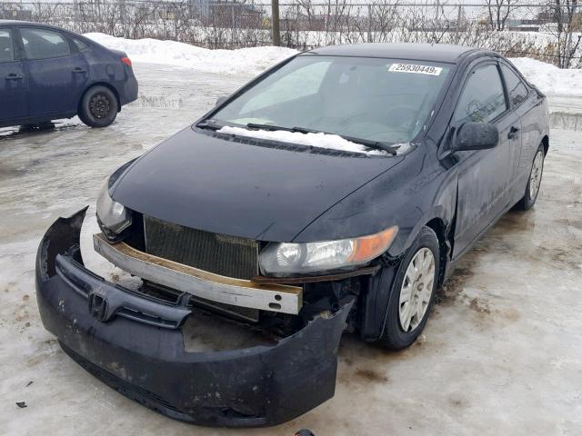 2HGFG11296H008261 - 2006 HONDA CIVIC DX BLACK photo 2