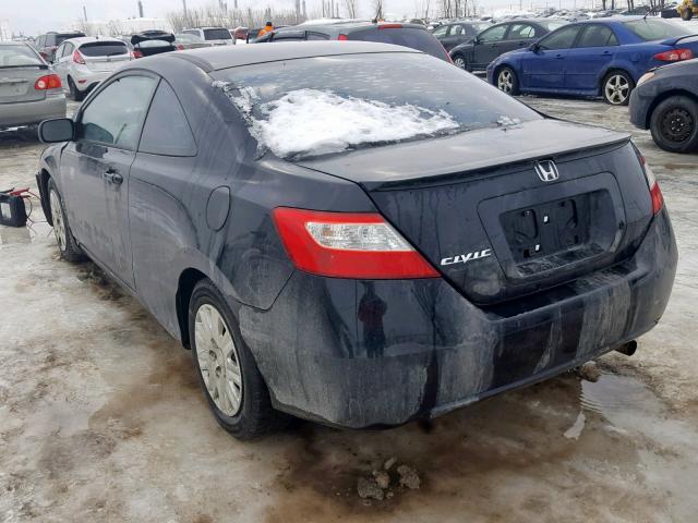 2HGFG11296H008261 - 2006 HONDA CIVIC DX BLACK photo 3