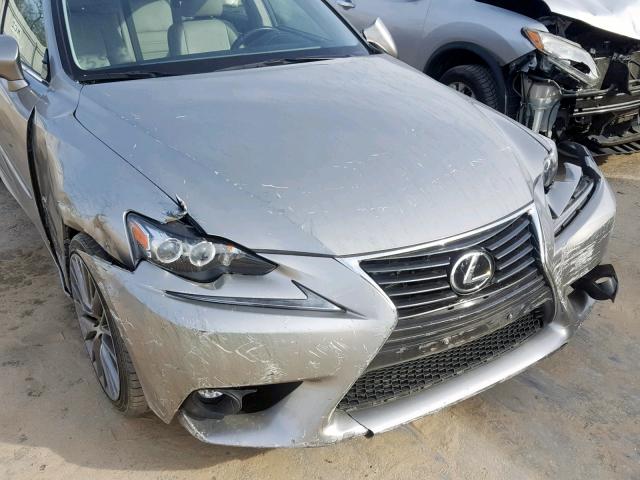 JTHCF1D21F5018207 - 2015 LEXUS IS 250 SILVER photo 9