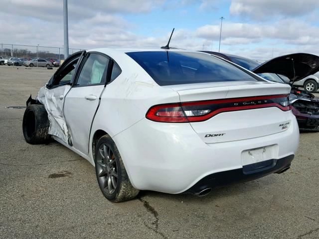 1C3CDFBB1ED715991 - 2014 DODGE DART SXT WHITE photo 3