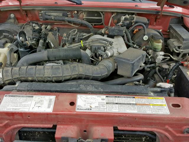 1FTYR10U4WUB77654 - 1998 FORD RANGER RED photo 7