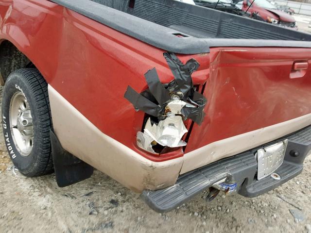 1FTYR10U4WUB77654 - 1998 FORD RANGER RED photo 9